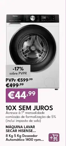 Radio Popular máquina lavar secar hisense promoção