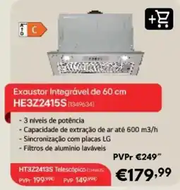 Radio Popular Exaustor integrável de 60 cm HE3Z2415S promoção