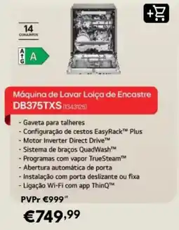 Radio Popular Máquina de lavar loiça de encastre DB375TXS promoção