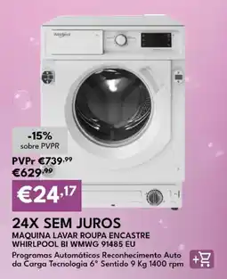Radio Popular maquina lavar roupa encastre whirlpool bi wmwg 91485 eu promoção