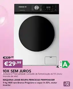 Radio Popular Maquina lavar roupa princesse PWM90465BR promoção