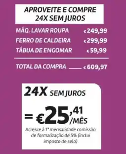 Radio Popular máq. lavar roupa ferro de caldeira tábua de engomar promoção