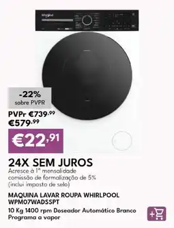 Radio Popular maquina lavar roupa whirlpool promoção