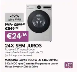 Radio Popular Máquina lavar roupa lg f4x7009tsb promoção