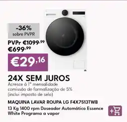 Radio Popular máquina lavar roupa lg f4x7513twh promoção