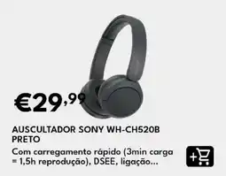 Radio Popular auscultador sony wh-ch520b preto promoção
