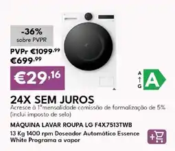 Radio Popular Máquina lavar roupa lg f4x7513tWB promoção