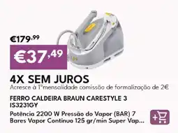 Radio Popular Ferro caldeira braun carestyle 3 IS3231GY promoção