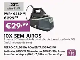 Radio Popular Ferro caldeira rowenta dg9621fo promoção