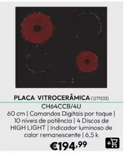 Radio Popular Placa vitrocerâmica promoção