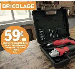 E.Leclerc Itools - conjunto de berbequim + rebaradora 500 w + accesorios promoção