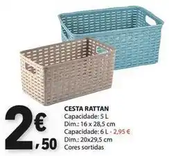 E.Leclerc Dim - cesta rattan promoção