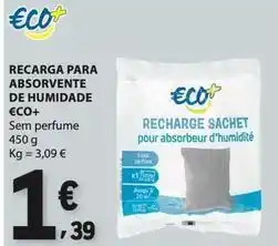 E.Leclerc Eco+ - recarga para absorvente de humidade promoção