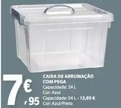 E.Leclerc com - caixa de arrumacao com pega promoção