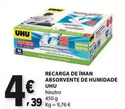 E.Leclerc Uhu - recarga de iman absorvente de humidade promoção