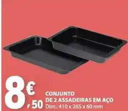 E.Leclerc Dim - conjunto de 2 assadeiras em aço promoção