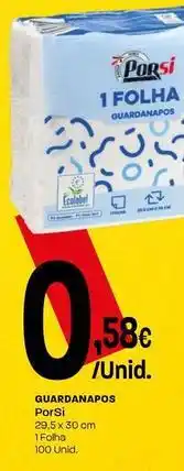 Intermarché Porsi - guardanapos promoção