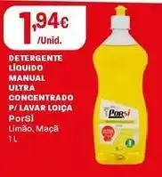 Intermarché Porsi - detergente líquido manual ultra concentrado p/lavar loica promoção