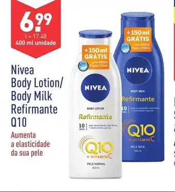 ALDI Nivea Body Lotion/Body Milk Refirmante Q10 400ml promoção