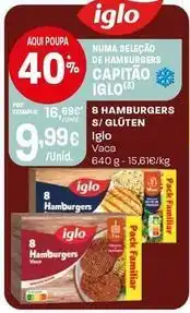 Intermarché Iglo - 8 hambúrgers s/ gluten promoção