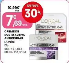 Intermarché L'oréal - creme de rosto active antirrugas promoção