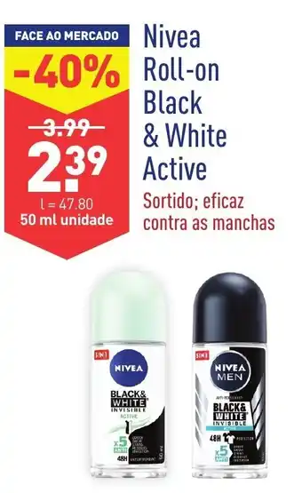 ALDI Nivea Roll-on Black/White Active promoção