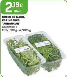 Intermarché Grelo de nabo, espinafres arrancar promoção