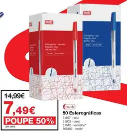 Staples 50 Esferográficas man promoção