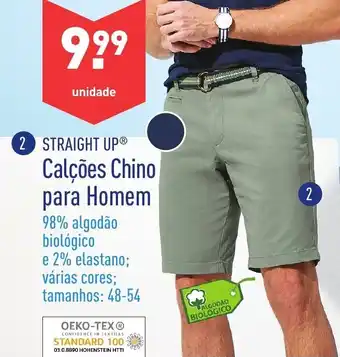 ALDI Calções Chino para Homem promoção