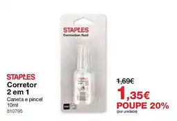 Staples Staples corretor 2 em 1 promoção