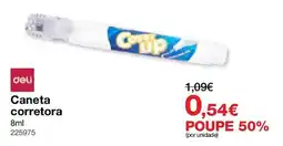 Staples deli caneta corretora promoção