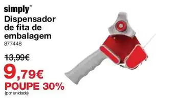 Simply dispensador de fita de embalagem