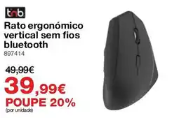 Staples Rato ergonómico vertical sem fios bluetooth promoção