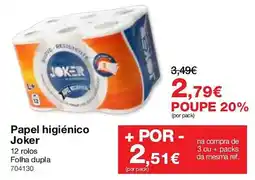 Staples Papel higiênico Joker promoção
