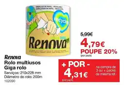 Staples Renova rolo multiusos giga rolo promoção