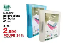 Staples Dossier polipropileno lombada promoção