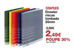 Staples Staples dossier riscas lombada promoção