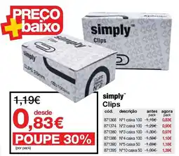 Staples simply clips promoção