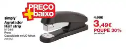 Staples simply agrafador half strip promoção