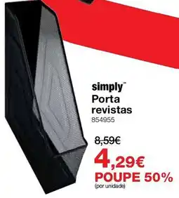 Staples Simply porta revistas promoção