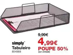 Staples simply tabuleiro promoção