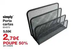 Staples Simply porta cartas promoção