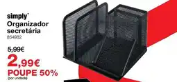 Staples simply organizador secretária promoção