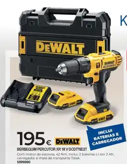 BigMat DeWalt berbequim percutor xr 18 v dcd776d2t promoção