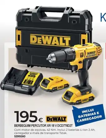 DeWalt berbequim percutor xr 18 v dcd776d2t