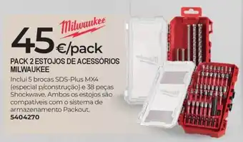 Pack 2 estojos de acessórios milwaukee