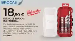 BigMat estojo de 8 brocas multimaterial milwaukee promoção