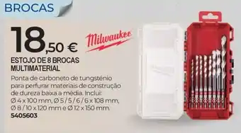 Estojo de 8 brocas multimaterial milwaukee