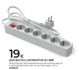 BigMat Base múltipla c/interruptor 3g1.5mm² promoção