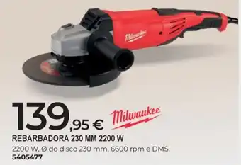 Rebarbadora 230 mm milwaukee
